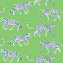 Leilani Leopard Green Quilted Garment Bag