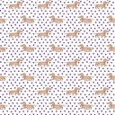 Dachshund Dots Game Day Purple Quilted Weekender Duffle Bag