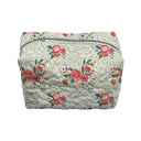Erin and Ben Co. Zara Floral Linen Quilted Makeup Bag