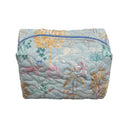 Erin and Ben Co. Jungle Whisper Blue Quilted Makeup Bag