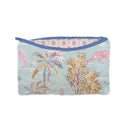 Erin and Ben Co. Jungle Whisper Blue Quilted Makeup Bag