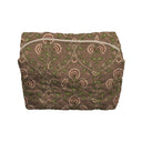Erin and Ben Co. Arielle Brown Quilted Makeup Bag