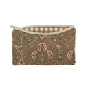 Erin and Ben Co. Arielle Brown Quilted Makeup Bag