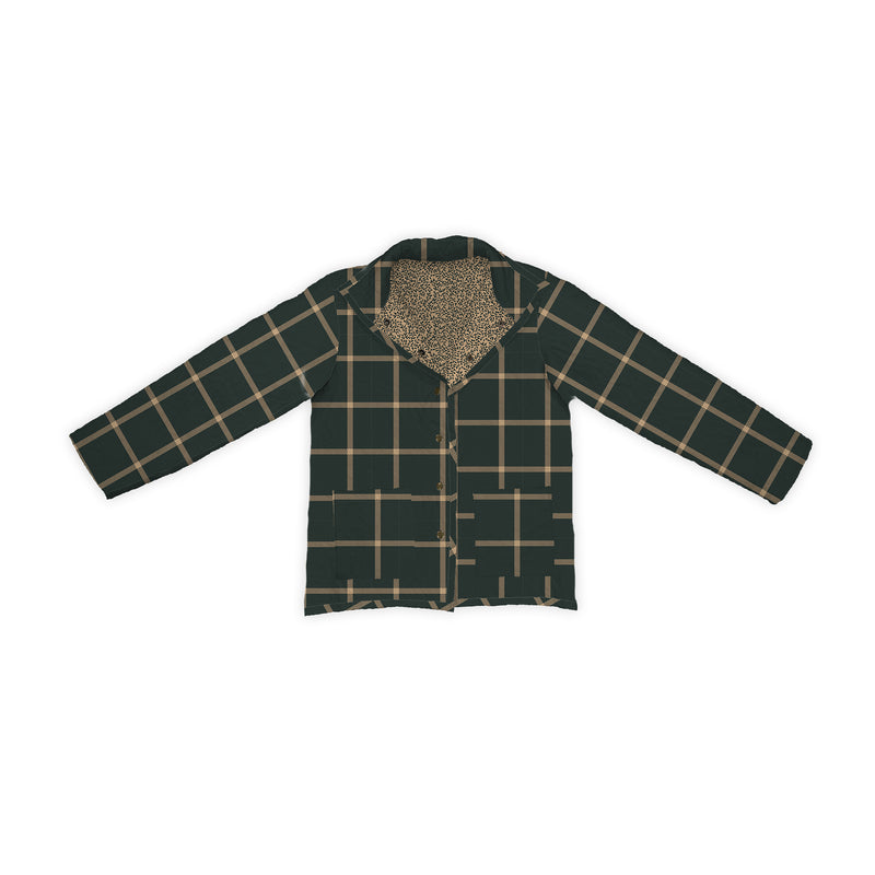 Erin and Ben Co. Poppy Check Green Snap Jacket