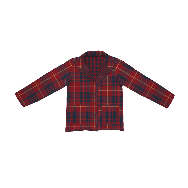 Erin and Ben Co. Royal Plaid Red Snap Jacket