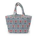 Erin and Ben Co. Sadie Floral Icon Blue Quilted Handbag