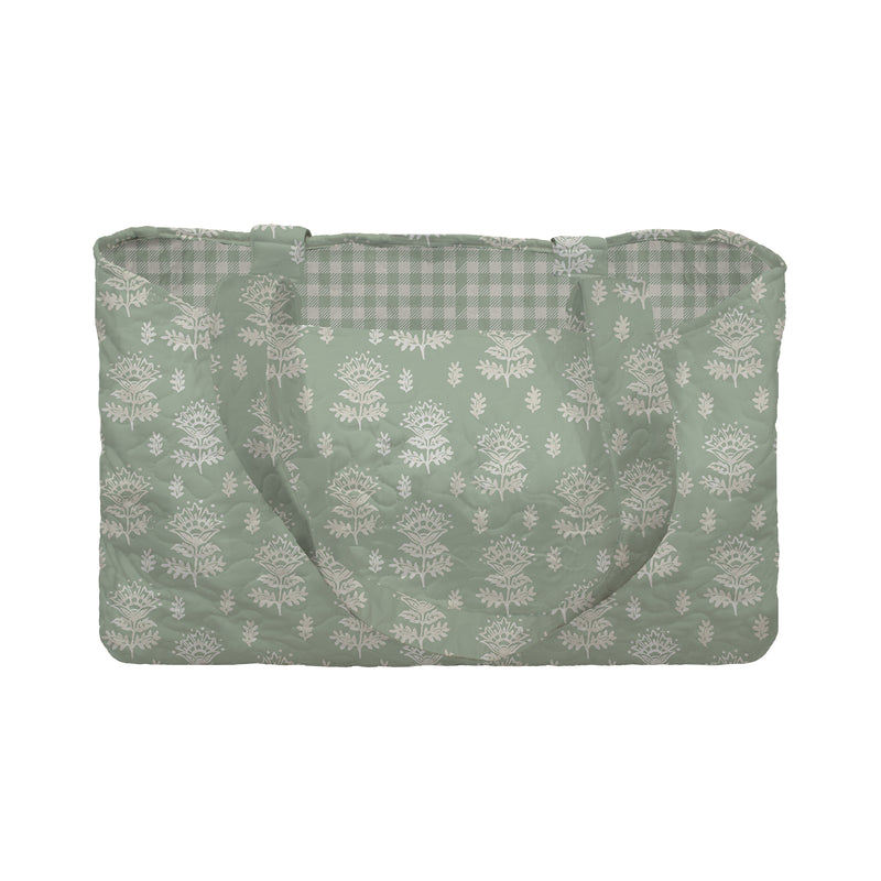 Erin and Ben Co. Clover Sage Quilted Tote Bag