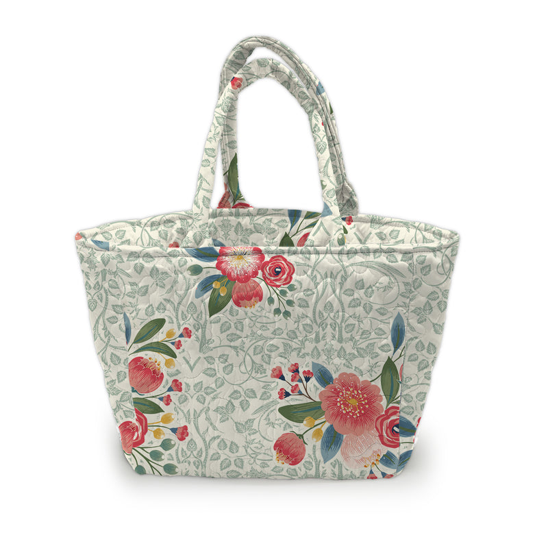 Erin and Ben Co. Zara Floral Linen Quilted Handbag