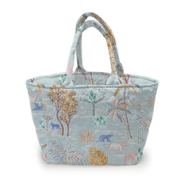 Erin and Ben Co. Jungle Whisper Blue Quilted Handbag