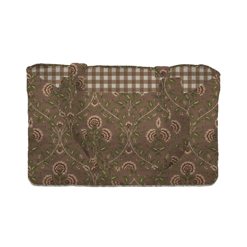 Erin and Ben Co. Arielle Brown Quilted Tote Bag