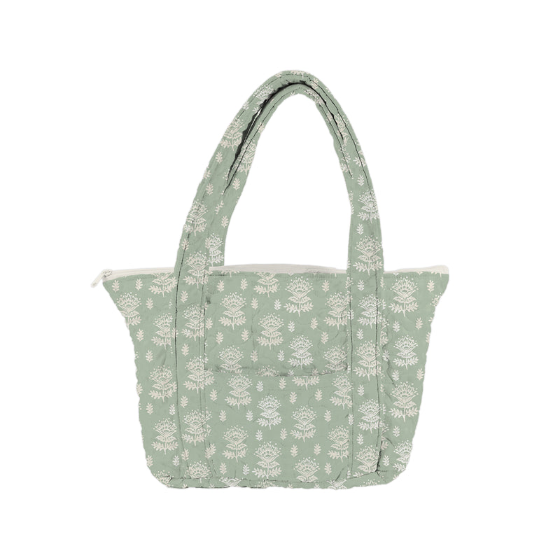 Erin and Ben Co. Clover Sage Zipper Tote Bag