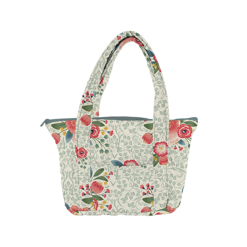 Erin and Ben Co. Zara Floral Linen Zipper Tote Bag