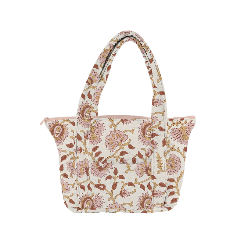 Erin and Ben Co. Heritage Scroll Rose Zipper Tote Bag