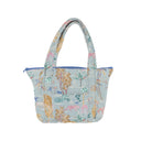 Erin and Ben Co. Jungle Whisper Blue Zipper Tote Bag