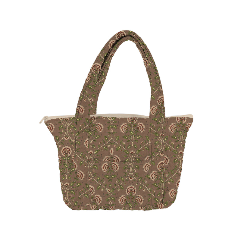 Erin and Ben Co. Arielle Brown Zipper Tote Bag