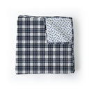 Remi Plaid Navy Baby Blanket