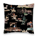 Retro Cowboy Black 20" Pillow