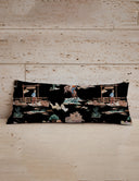 Retro Cowboy Black Oblong 14"x33" Pillow