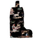 Retro Cowboy Black Quilted Boot Bag