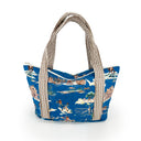 Retro Cowboy Peacock Zipper Tote Bag