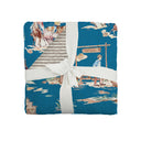 Retro Cowboy Peacock Baby Blanket