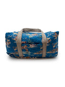 Retro Cowboy Peacock Quilted Weekender Duffle Bag