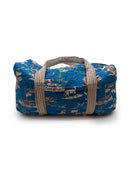 Retro Cowboy Peacock Quilted Weekender Duffle Bag