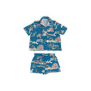 Retro Cowboy Peacock Shorty Pajama Set