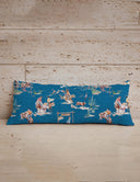 Retro Cowboy Peacock Quilted Oblong 14"x33" Pillow