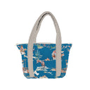 Retro Cowboy Peacock Zipper Tote Bag
