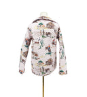 Retro Cowboy Pink Quilted Snap Jacket