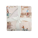 Retro Cowboy Pink Baby Blanket
