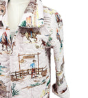 Retro Cowboy Pink Quilted Duster