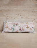 Retro Cowboy Pink Quilted Oblong 14"x33" Pillow