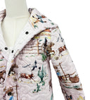 Retro Cowboy Pink Quilted Snap Jacket