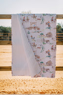 Retro Cowboy Pink Quilt