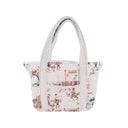 Retro Cowboy Pink Zipper Tote Bag