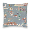 Retro Cowboy Slate Linen 20" Pillow