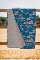 Retro Cowboy Peacock Quilt