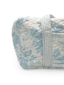 Rose Toile Blue Quilted Weekender Duffle Bag