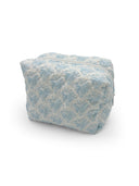 Rose Toile Blue Quilted Makeup Bag