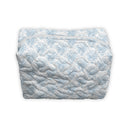 Rose Toile Blue Quilted Makeup Bag