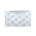 Rose Toile Blue Quilted Makeup Bag