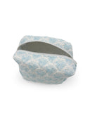 Rose Toile Blue Quilted Makeup Bag