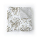 Rose Toile Linen Baby Blanket