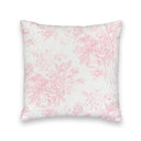 Rose Toile Pink Quilted 20" Pillow