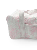 Rose Toile Pink Quilted Weekender Duffle Bag