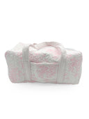 Rose Toile Pink Quilted Weekender Duffle Bag