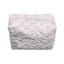 Rose Toile Pink Quilted Makeup Bag