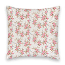 Rosey Floral White Quilted 20" Pillow